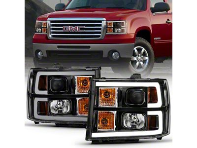 Anzo USA 2007-2013 Gmc Sierra 1500 Projector Headlight Plank Style Black - 111482