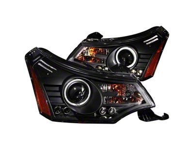 Anzo USA 2008-2011 Ford Focus Projector Headlights Black - 121272