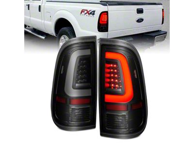 Anzo USA 2008-2016 Ford F-250 LED Tail w/ Lights Bar Black - 311379