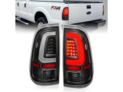 Anzo USA 2008-2016 Ford F-250 LED Taillights Black Housing Clear Lens - 311356
