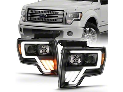 Anzo USA 2009-2013 Ford F-150 Projector Light Bar G4 Switchback H.L.Black - 111469