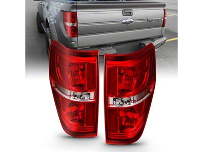 Anzo USA 2009-2014 Ford F-150 Euro Taillight Red/Clear W/O Bulb - 311299