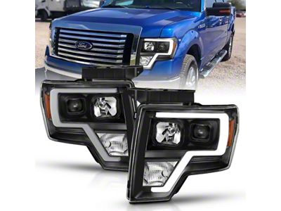 Anzo USA 2009-2014 Ford F-150 Projector Light Bar H.L Black Amber - 111443