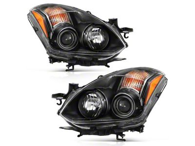 Anzo USA 2010-2013 Nissan Altima Projector Headlight Black Halogen Type - 121548