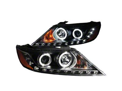 Anzo USA 2011-2013 Kia Sorento Projector Headlights w/ Halo Black CCFL - 111248