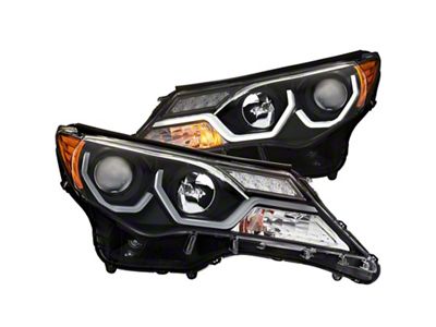 Anzo USA 2013-2015 Toyota Rav4 Projector Headlights w/ Plank Style Design - 111332