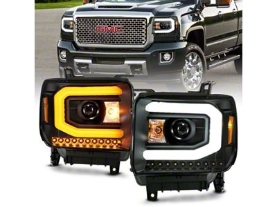 Anzo USA GMC SIERRA 1500 14-15 2500H/15-19 Projector Headlight Plank Style - 111487