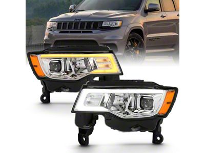 Anzo USA 2017-2018 Jeep Grand Cherokee Projector Headlights w/ Plank Style - 111419