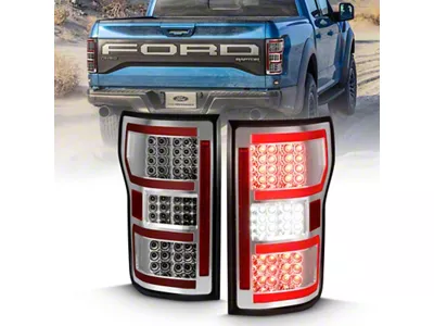 Anzo USA 2018-2019 Ford F-150 LED Taillight Chrome Red Light Bar - 311316