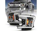 Anzo USA 2018-2019 Ford F-150 Projector Plank Style H.L. Chrome Amber - 111468