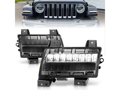 Anzo USA 2018-2021 Jeep Wrangler LED Side Markers Chrome Housing Smoke - 511085