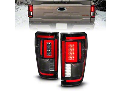 Anzo USA 21-23 Ford F-150 LED Taillights Seq. Signal w/BLIS Cover - 311475