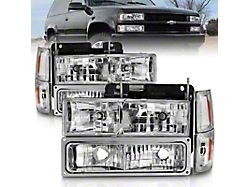 Anzo USA Crystal Headlights Chrome w/ Signal and (88-98 Chevrolet C1500)