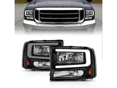 Anzo USA 99-04 Ford F250/F350/F450/Excursion excl. 99 Crystal Headlights - w/ - 111549
