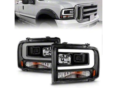 Anzo USA 99-04 Ford F250/F350/F450/Excursion excl 99 Projector Headlights - w/ - 111551