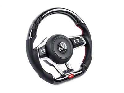 APR Steering Wheel; Red; Carbon Fiber; Perforated Leather; - MS100205
