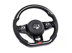 APR Steering Wheel; Silver; Carbon Fiber; Perforated Leather; - MS100206