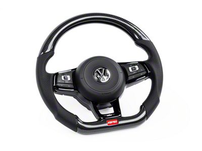 APR Steering Wheel; Silver; Carbon Fiber; Perforated Leather; - MS100206