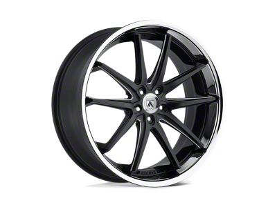 Asanti Altair Matte Black Milled with Stainless Steel Lip Wheel; 20x10; 45mm Offset; 5x114.3mm Bolt Pattern; 74.10mm Hub Bore