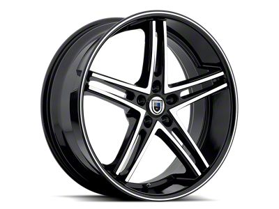 Asanti ABL-7 Machine Face with Black Lip Wheel; 22x10; 38mm Offset; 5x112mm Bolt Pattern; 74.10mm Hub Bore