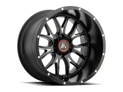 Asanti Carbine Satin Black Milled Wheel; 17x9; -12mm Offset