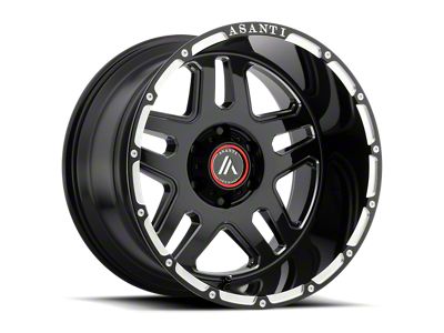 Asanti Enforcer Gloss Black Milled Wheel; 20x12; -44mm Offset