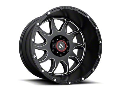 Asanti Ballistic Gloss Black Milled Wheel; 20x9; -12mm Offset