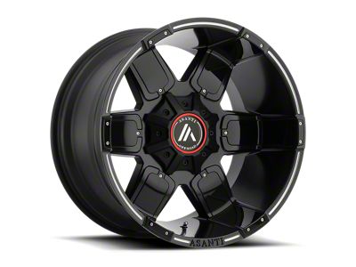 Asanti Warthog Satin Black Milled Wheel; 22x12; -44mm Offset