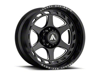 Asanti Anvil Gloss Black Milled Wheel; 20x12; -44mm Offset
