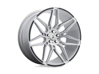 Asanti Sirius Brushed Silver with Carbon Fiber Insert Wheel; 22x10.5; 25mm Offset