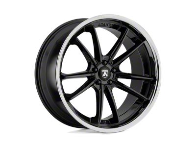 Asanti Sigma Gloss Black with Chrome Lip Wheel; 20x9; 35mm Offset; 5x112mm Bolt Pattern; 72.56mm Hub Bore