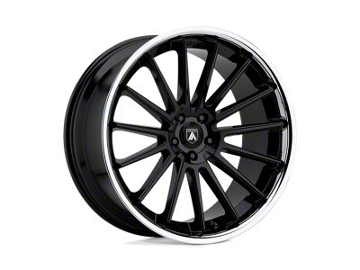 Asanti Beta Gloss Black with Chrome Lip Wheel; 20x9; 15mm Offset