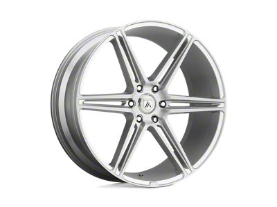 Asanti Alpha 6 Brushed Silver Wheel; 20x9; 30mm Offset; 6x139.7mm Bolt Pattern; 100.30mm Hub Bore