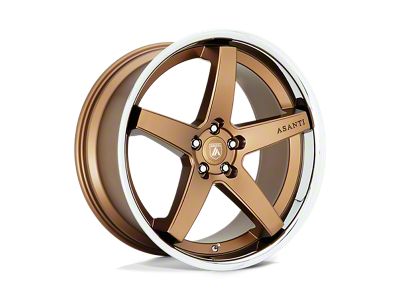 Asanti Regal Satin Bronze with Chrome Lip Wheel; 22x9; 15mm Offset