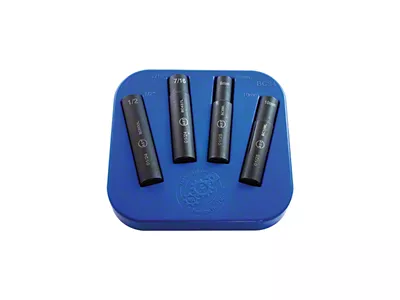 Assenmacher Tools 3/8-Inch Drive Hose Clamp Impact Socket Set; 4-Piece; 6-Point