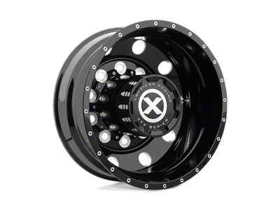 ATX Series Baja Gloss Black Milled Wheel; 22.5x8.25; -168mm Offset