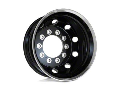 ATX Series Journey Glossy Black with Polished Lip Wheel; 22.5x14; -165mm Offset