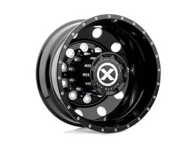 ATX Series Trex Gloss Black Milled Wheel; 22.5x8.25; -168mm Offset