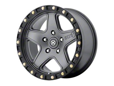ATX Series Ravine Matte Gray with Black Reinforcing Ring Wheel; 18x8.5; 35mm Offset