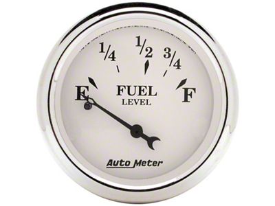 Auto Meter Old Tyme White 2-1/16in 0-30 OHM Electric Fuel - 1607