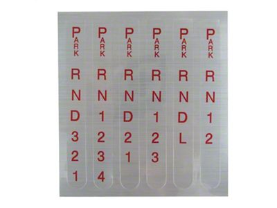 B&M Automatic Transmission Shift Indicator Window or Decal Reverse Pattern - 80848