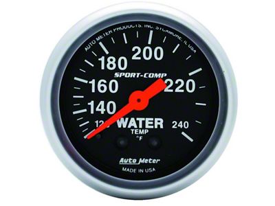 Auto Meter 2-1/16in 120-240 Degree F Mechanical Water Temp Sport-Comp Gauge - 3333