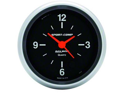Auto Meter 2-5/8in 12 Hour Analog Clock Gauge - 3585