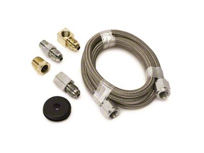 Auto Meter 4 Braided SS Line -4AN 3ft 1/8in NPT Fittings - 3227
