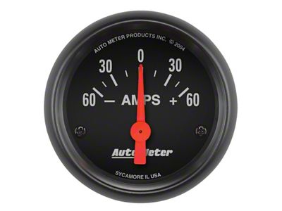 Auto Meter Ammeter 52mm 60A Electric Z-Series Gauge - 2644