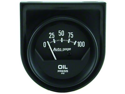 Auto Meter Autometer Auto Gage 2in 100 psi Mechanical Short Sweep Black - 2360