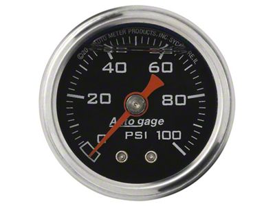 Auto Meter Autogage 1.5in Liquid Filled Mechanical 0-100 PSI Fuel Pressure - 2174