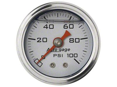 Auto Meter Autogage 1.5in Liquid Filled Mechanical 0-100 PSI Fuel Pressure - 2180