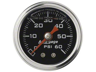 Auto Meter Autogage 1.5in Liquid Filled Mechanical 0-60 PSI Fuel Pressure - 2173