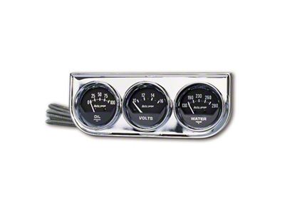 Auto Meter Autogage 3-Gauge Console 52.4mm Mech 0-100 PSI Oil Press/ - 2349